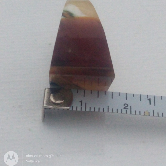 VINTAGE Gold Leaf Accented Carved Color Block Ring - Picture 6 of 8